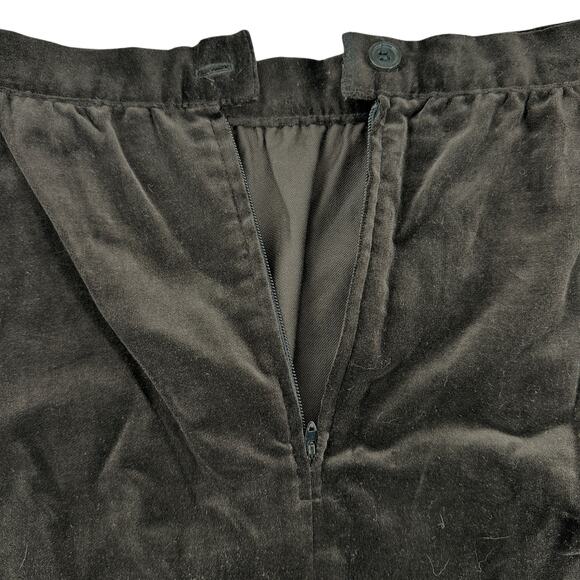 Vintage Y2K 90s Velvet Black Midi Modest Skirt Whimsigoth A-Line Grunge 14 - Picture 4 of 5